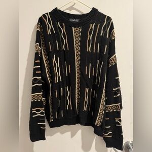 Coogi Style Vintage 90s 3D Knit Sweater  Men’s Size Medium